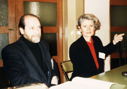 Jacques Giés and Monique Cohen at the Paris conference.